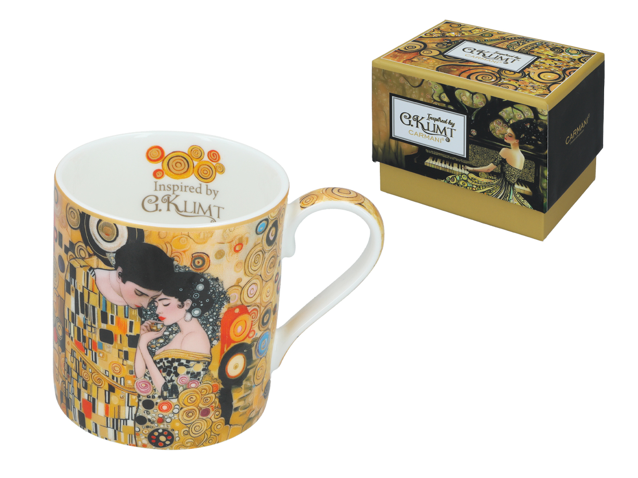 Kubek Klimt CARMANI Kobieta i mężczyzna