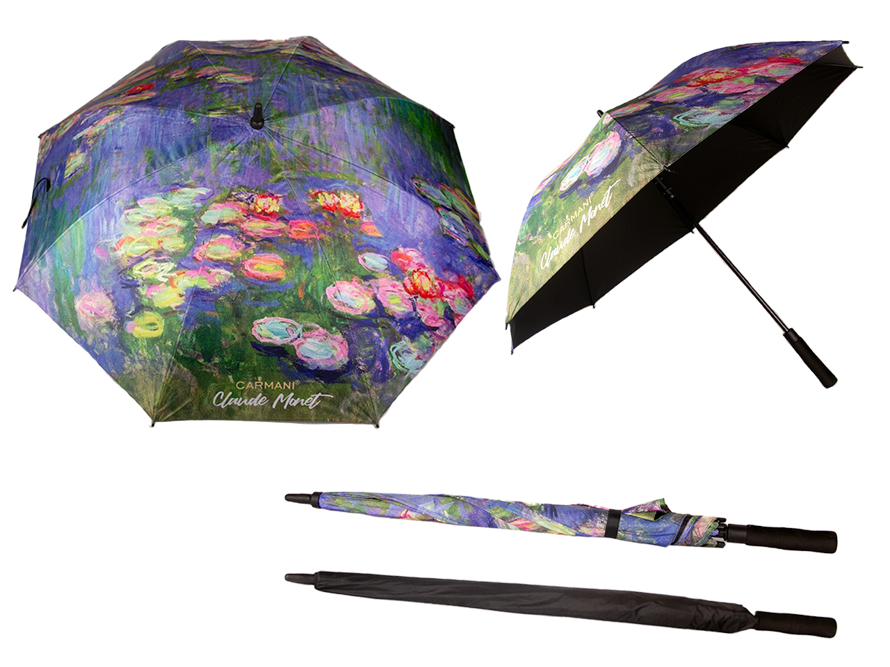 Parasol automatyczny Monet Lilie wodne CARMANI