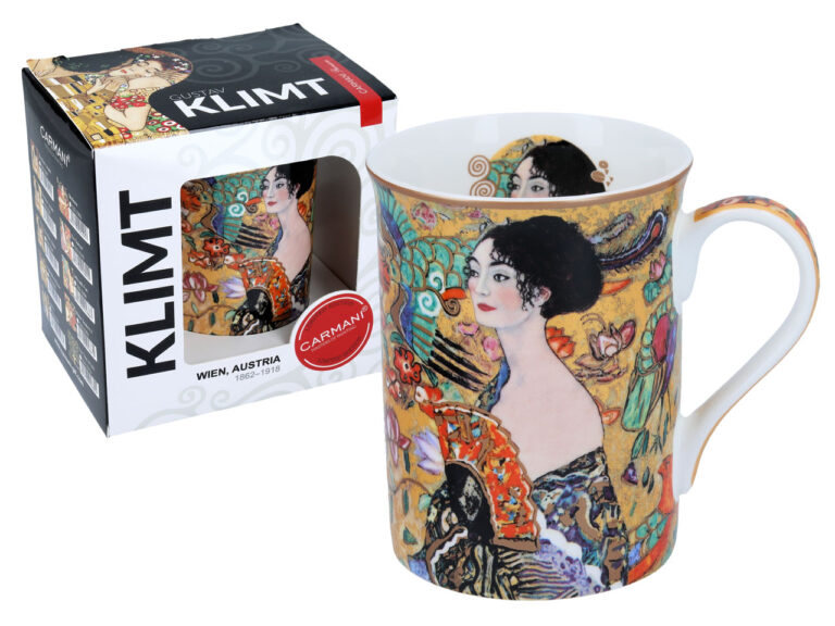 Kubek Classic New, Klimt Kobieta z wachlarzem